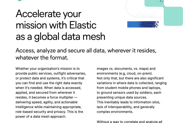 Accelerate your mission with Elastic as a global data mesh